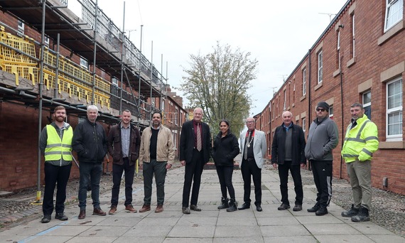 A group photo at Princes Street including the Leader of the Council, The Deputy Mayor of Eastwood and local residents