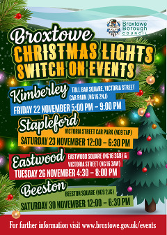 Broxtowe Christmas Light Switch on poster