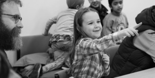 Family enjoying a festival of science and curiosity session
