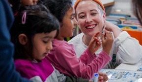 child participating in ecology workshop