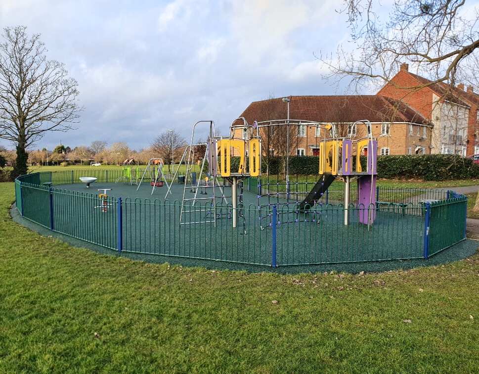 The play area at Hetley Pearson Recreation Ground