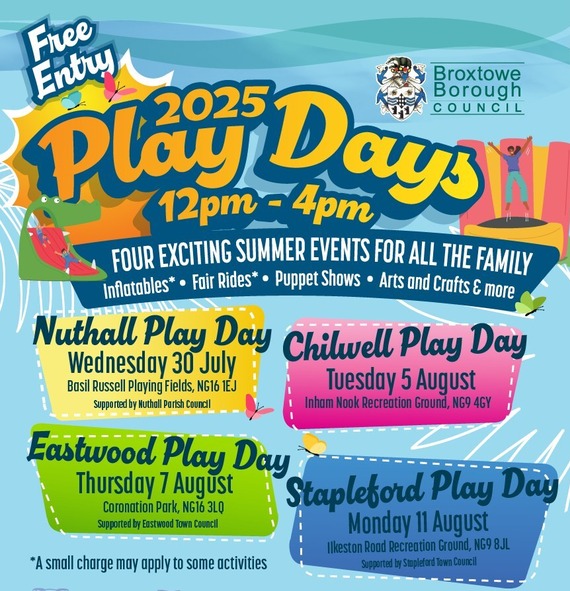 Broxtowe Playdays 2025 Poster