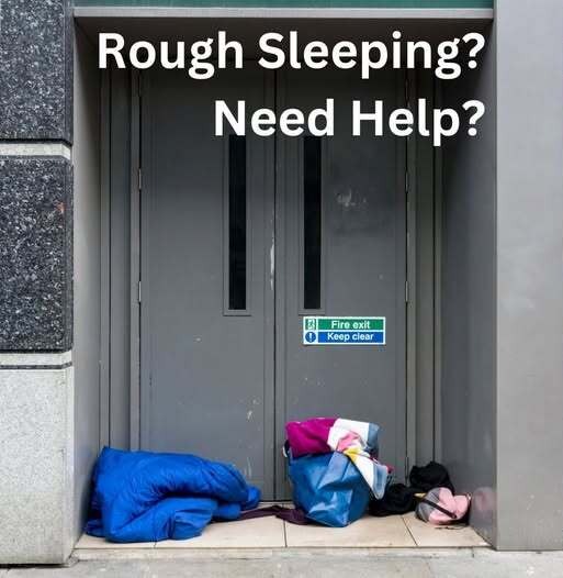 Sleeping bag on the street