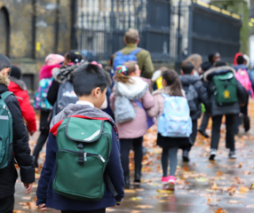 Children walking to school