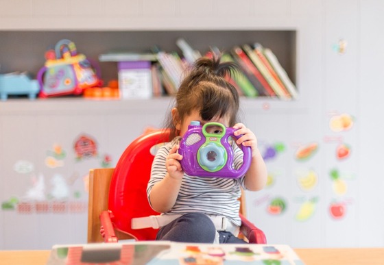 Child playing with toy