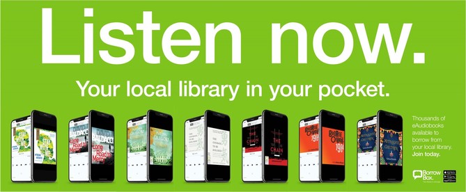 Listen Now. Your library in your pockey. BorrowBox
