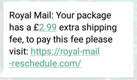 Fake Royal Mail text 4