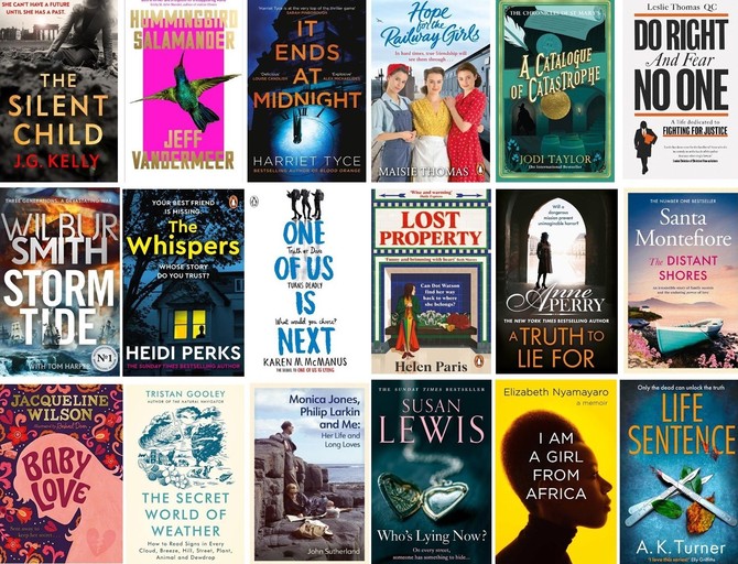 the collection of new books for this month for Cambridgeshire Libraries 