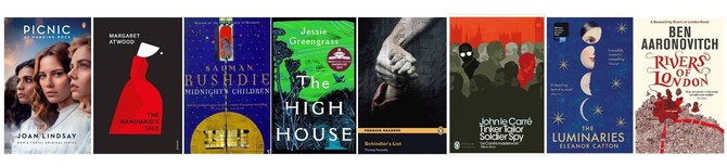 the collection of books for this months Cambridgeshire Reads, Cambridgeshire Listens