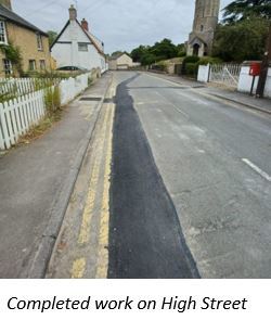 Swaffham Prior - Sept Newsletter High Street work