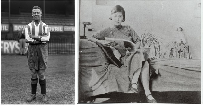 Modernist writer and painter Ling Shuhua and British Chinese footballer Frank Soo 