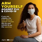 Arm Yourself against flu and covid 19. If you are eligible, the best defence against virus like flu and covid 19 are the vacinnes