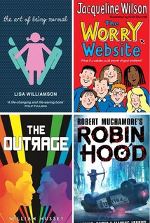 the collection of books for this months Cambridgeshire Reads, Cambridgeshire Listens junior