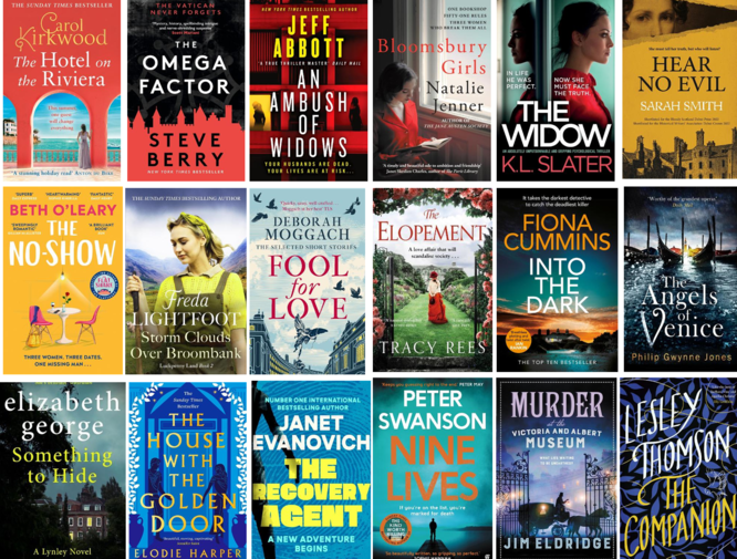  March new titles adult fiction book covers
