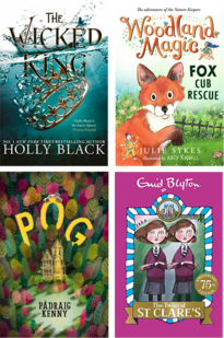 Book covers from Cambridgeshire Listens and Reads teenage and children's selection for May