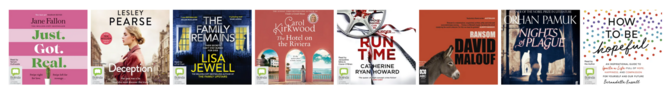Book covers of Cambridgeshire Listens selection for September