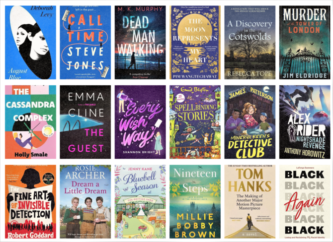 Book covers showing a selection of new book choices for October