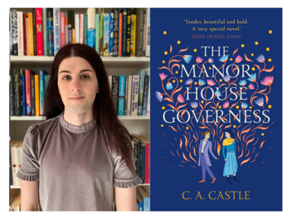 Picture of Author C.A. Castle and cover of The Manor House Governess