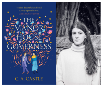 Picture of Author C.A. Castle and cover of The Manor House Governess