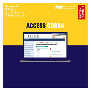 Laptop displaying Cobra Database. BIPC and British Library logos