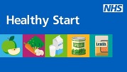 Image of healthy foods with the NHS logo and text reading healthy start