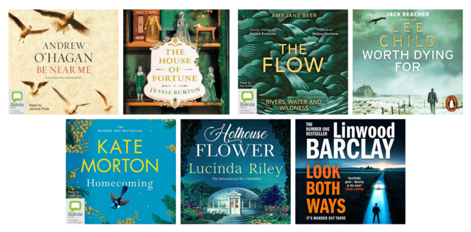 Book covers of Cambridgeshire Listens for April