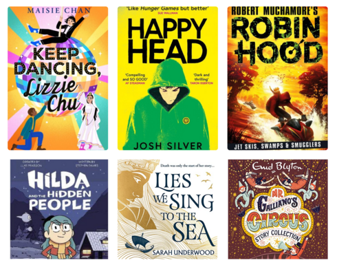 Book Covers of Junior and YA Reads and Listens for April
