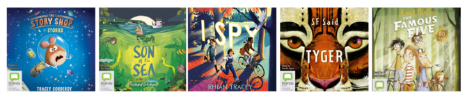 Book Covers of Junior and YA Listens for June