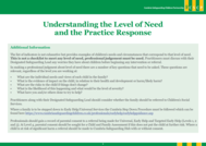 front cover of understanding the level of need document