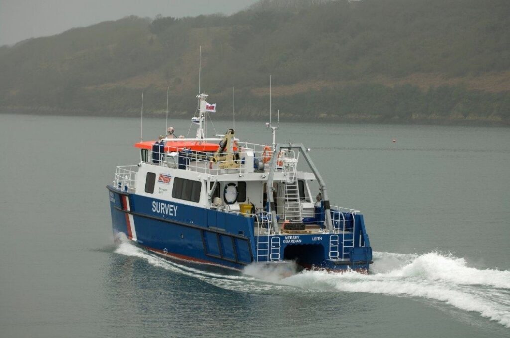 Cefas RV in the sea