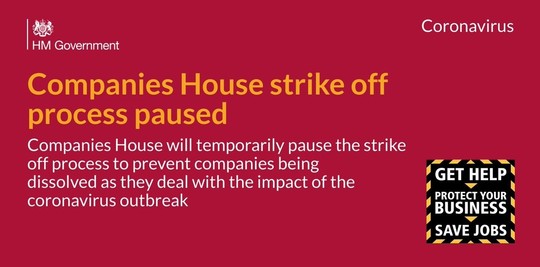 Companies House strike off process paused 