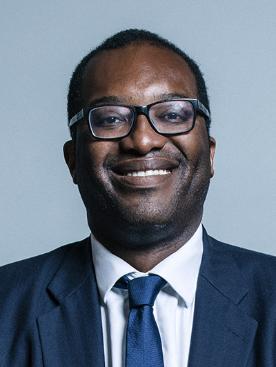 A portrait of the Business Secretary Kwasi Kwarteng