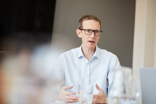 Companies House CEO, Andy King speaks in a professional setting