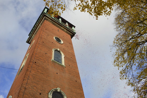 Carillon Tower on Remembrance Sunday