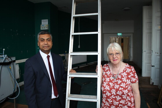 Cllrs Miah and Gray at Loughborough Town Hall