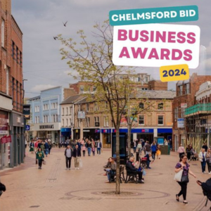 Chelmsford BID Business Awards 2024 and photo of city centre