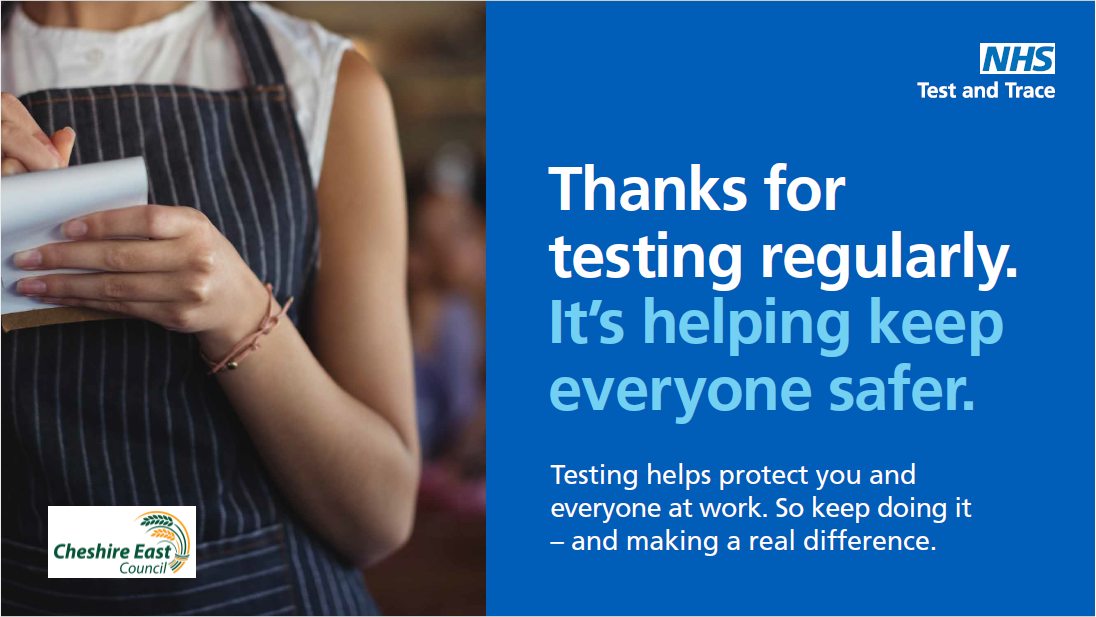 Workplace Thanks for testing regularly