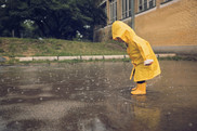 Child in Raincoat