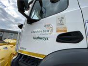 Armed Forces gold covenant badge displayed on vehicle