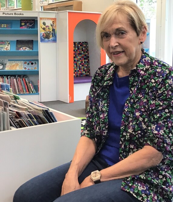 Beryl a Summer Reading Challenge volunteer