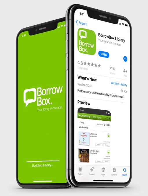 BorrowBox app on a phone