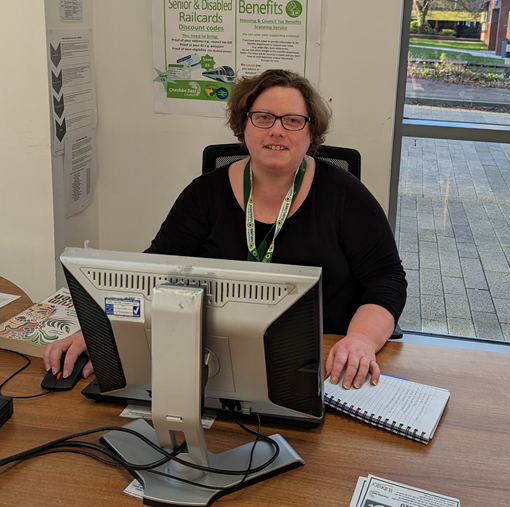 Laura at Crewe Library