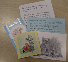 home library service thank you cards