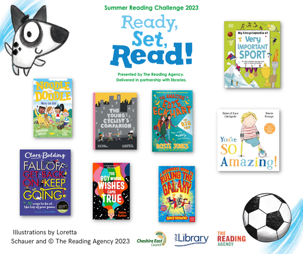 Compilation of book covers for summer reading challenge