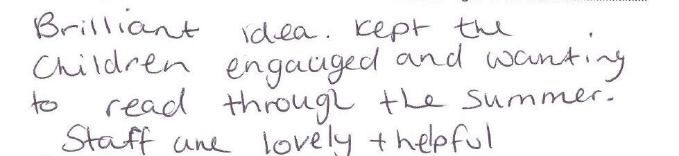 feedback on summer reading challenge from parent