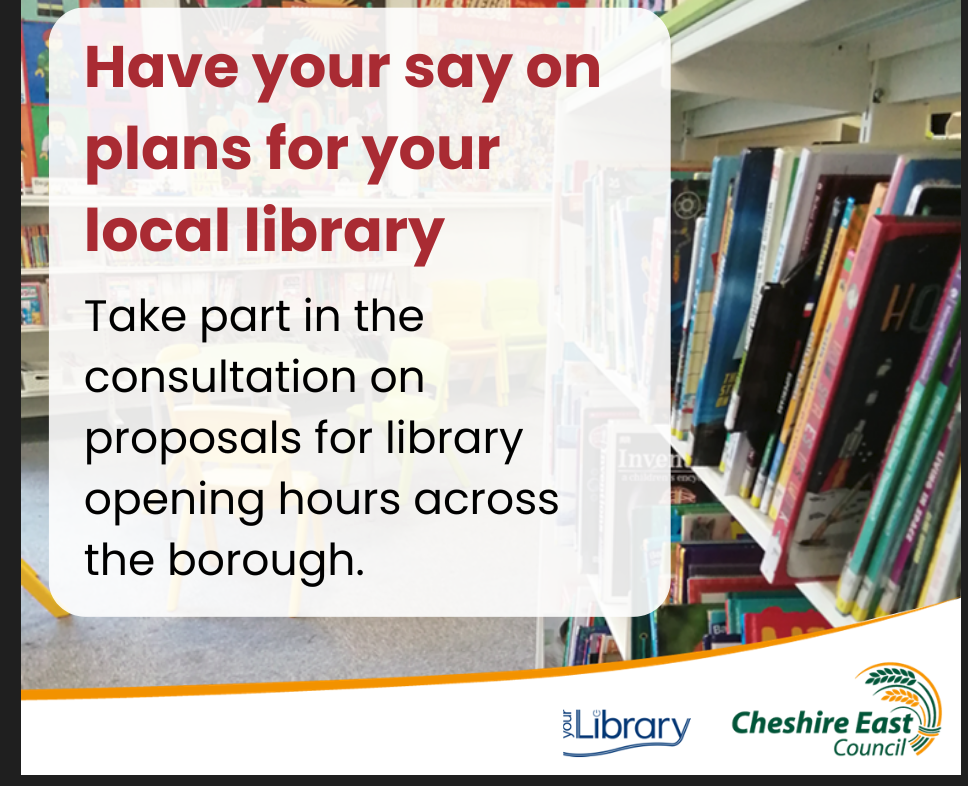 have your say on plans for library opening hours