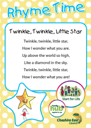 picture of the words for twinkle twinkle