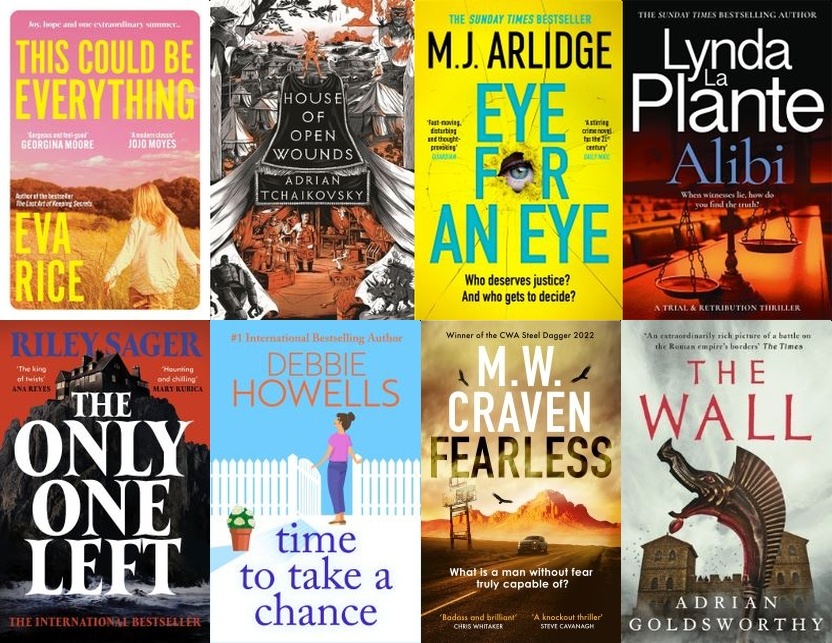 8 book covers from the December 2023 new books list
