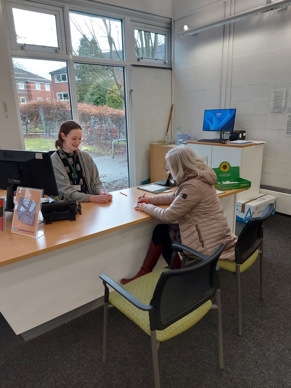 customer at CSP desk