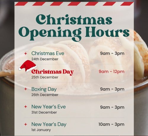 Opening hours poster for The Nose Coffee